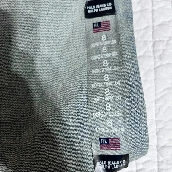 Ralph Lauren Polo Cropped Saturday Light Wash Jeans Size 8 Vintage NWT - Picture 5 of 12